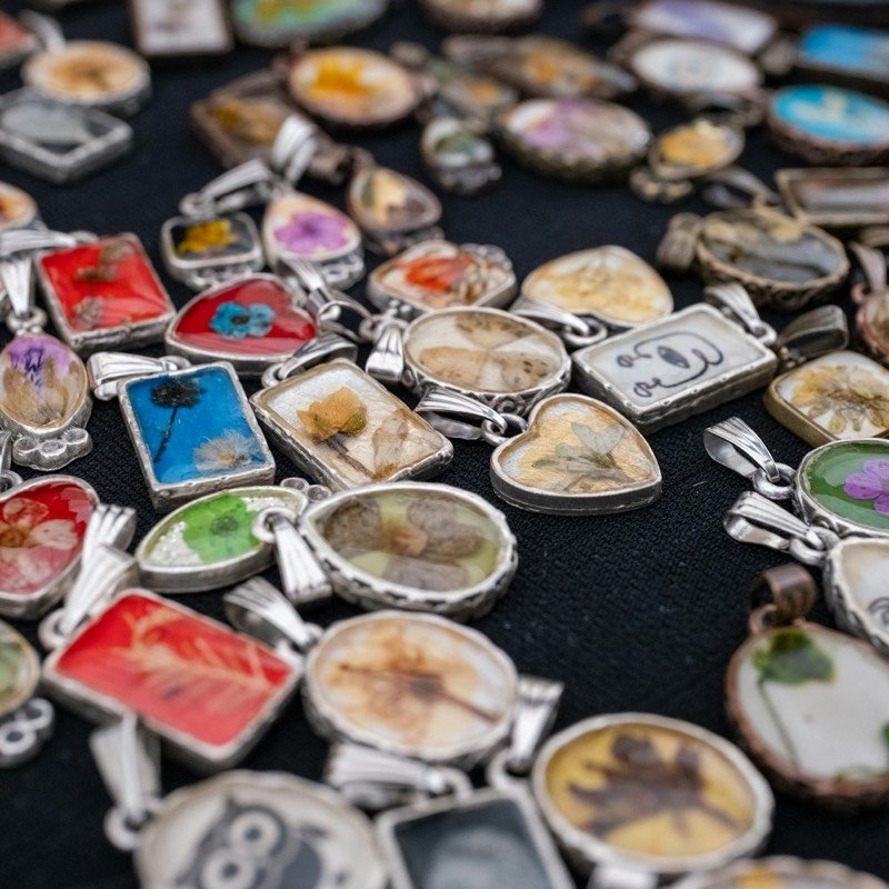 Pressed Flower Resin Keyring