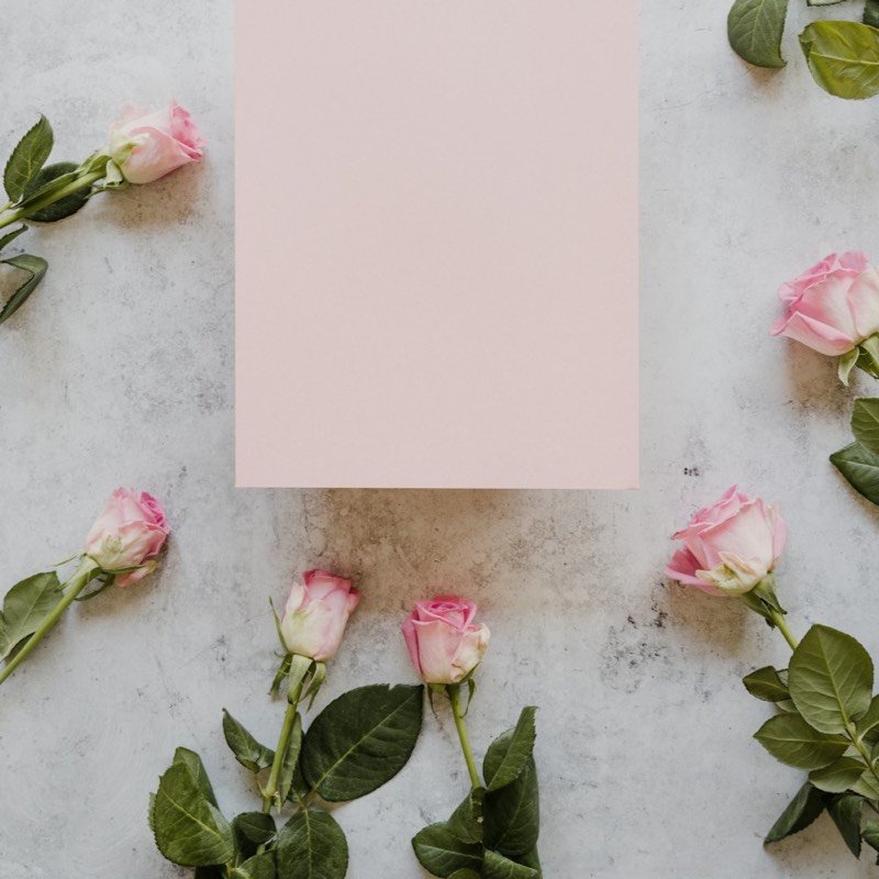 Pressed Rose Note Card